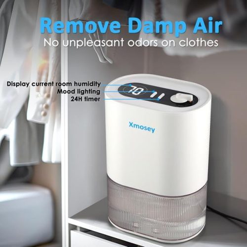 Xmosey 2000ML Premium Multifunctional Dehumidifier - Anti-Mould, Low Noise, Auto-Off for Home & Garage (White) - Image 6