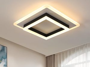 DELIPOP Modern Ceiling Lights, 30W 3375LM Square Ceiling Lamp Warm Light 3000K, LED Ceiling Lighting for Bedroom Living Room Hallway Office Kitchen Balcony