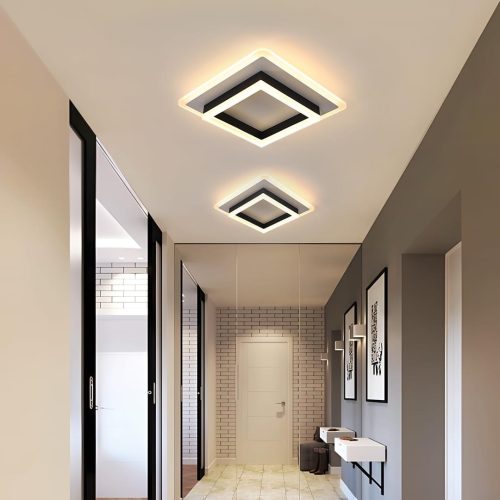 DELIPOP Modern Ceiling Lights, 30W 3375LM Square Ceiling Lamp Warm Light 3000K, LED Ceiling Lighting for Bedroom Living Room Hallway Office Kitchen Balcony - Image 2