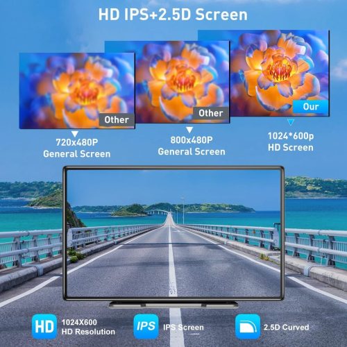 ESSGOO A-pple CarPlay & Android Auto, 10.26 Inch IPS Carplay Screen for Car with 4K Front Dash Cam, 1080P Backup Camera, Wireless CarPlay with Bluetooth 5.0/FM/Siri/G-oogle/Mirror Link/64G TF/AUX - Image 4
