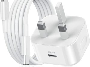 iPad Charger and Plug, 20W USB C Charger for iPad Pro and Cable 2M, Type C Fast Wall charger Adapter USB C to C Cable for Apple/iPhone15/16 Pro/iPad Pro 12.9/11 inch,iPad Air 5/4,Samsung Galaxy S23
