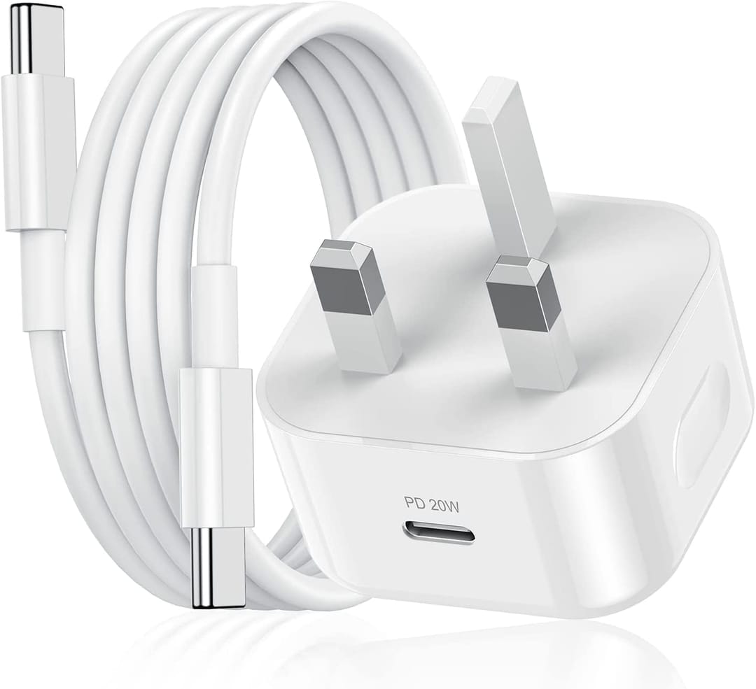iPad Charger and Plug, 20W USB C Charger for iPad Pro and Cable 2M, Type C Fast Wall charger Adapter USB C to C Cable for Apple/iPhone15/16 Pro/iPad Pro 12.9/11 inch,iPad Air 5/4,Samsung Galaxy S23