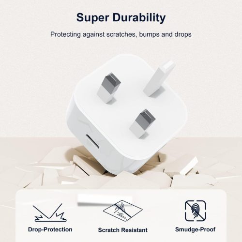 iPad Charger and Plug, 20W USB C Charger for iPad Pro and Cable 2M, Type C Fast Wall charger Adapter USB C to C Cable for Apple/iPhone15/16 Pro/iPad Pro 12.9/11 inch,iPad Air 5/4,Samsung Galaxy S23 - Image 2
