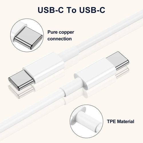 iPad Charger and Plug, 20W USB C Charger for iPad Pro and Cable 2M, Type C Fast Wall charger Adapter USB C to C Cable for Apple/iPhone15/16 Pro/iPad Pro 12.9/11 inch,iPad Air 5/4,Samsung Galaxy S23 - Image 3