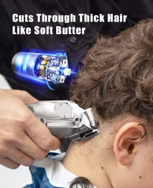 Hair Clippers and Trimmers Set for Men, IPX7 Waterproof Cordless Hair Clippers, Electric Barber Clippers Set T-Blade Beard Trimmer USB Rechargeable - Image 3