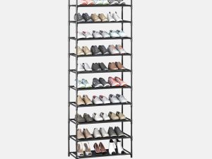 Hawthyhome 10 Tier Shoe Rack - Tall, Versatile Organizer (23.62" L x11.02" W x70.08" H)