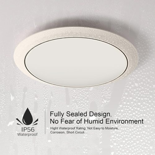 Taoellen Bathroom Light, 24W 2160lm Ceiling Lights, 120W Equivalent, Waterproof IP56, Modern Flush Ceiling Light for Kitchen, Bulkhead, Toilet, Porch, Bedroom, Utility Room and More [Energy Class E] - Image 4