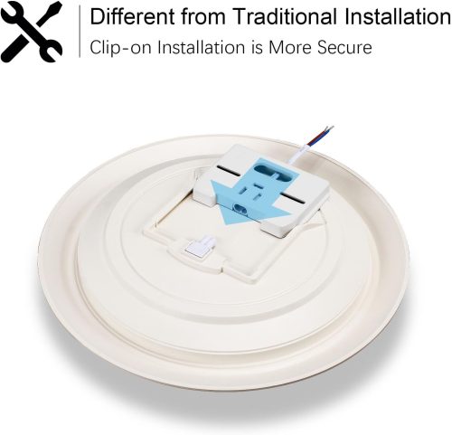 Taoellen Bathroom Light, 24W 2160lm Ceiling Lights, 120W Equivalent, Waterproof IP56, Modern Flush Ceiling Light for Kitchen, Bulkhead, Toilet, Porch, Bedroom, Utility Room and More [Energy Class E] - Image 6
