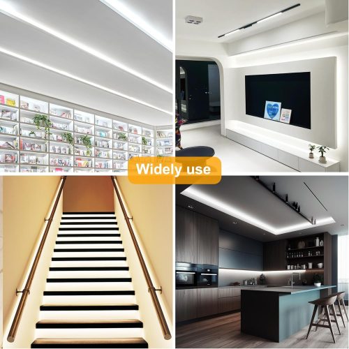 FUIQI COB LED Strip 10M,Dimmable Dotless LED Strip Lights with Smart App and Remote,24V Cool White 4000K with Power Supply,8mm Wide,CRI>90 LED Lights for Indoor Room, Kitchen, cabinets, Mirrors - Image 7