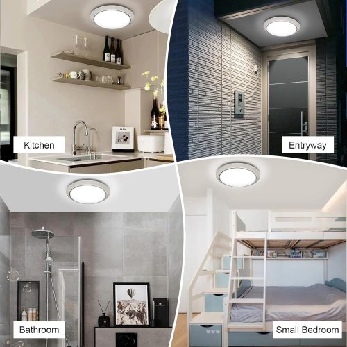 Taoellen Bathroom Light, 24W 2160lm Ceiling Lights, 120W Equivalent, Waterproof IP56, Modern Flush Ceiling Light for Kitchen, Bulkhead, Toilet, Porch, Bedroom, Utility Room and More [Energy Class E] - Image 7