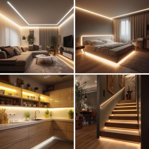 FUIQI COB LED Strip 10M,Dimmable Dotless LED Strip Lights with Smart App and Remote,24V Cool White 2700K with Power Supply, 8mm Wide, CRI>90 LED Lights for Indoor Room, Kitchen, cabinets, Mirrors - Image 8