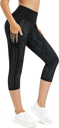 Rexspek Women's Yoga Pants S - Tummy Control Sports Leggings with Pockets