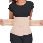 MAMODY Postpartum Belly Wrap – C Section Recovery Belt, Post Partum Women Belly Belt, Abdominal Binder After Pregnancy Postpartum Belly Band After Birth Brace (Beige, XL)