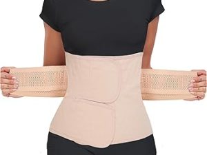 MAMODY Postpartum Belly Wrap – C Section Recovery Belt, Post Partum Women Belly Belt, Abdominal Binder After Pregnancy Postpartum Belly Band After Birth Brace (Beige, XL)