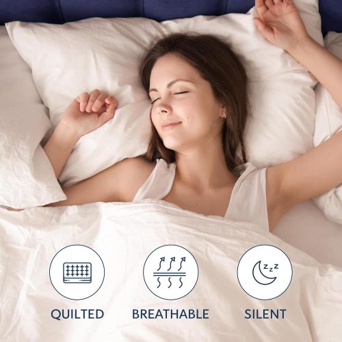 Dreamzie Quilted Mattress Protector, up to 40 cm - Deep Fitted Double Mattress Cover - Oeko-tex and Breathable - Not Waterproof - Image 5