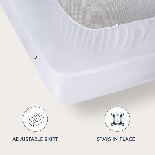 Dreamzie Quilted Mattress Protector, up to 40 cm - Deep Fitted Double Mattress Cover - Oeko-tex and Breathable - Not Waterproof - Image 4