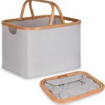 Efluky Laundry Basket with Handles, 43L Collapsible Laundry Baskets, Versatile Foldable Washing Basket, Small Laundry Hamper for Toys, Blankets and Clothes, Outdoor Picnic Basket, Shopping Bag